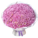 Букет из 101 розовой ромашковой хризантемы